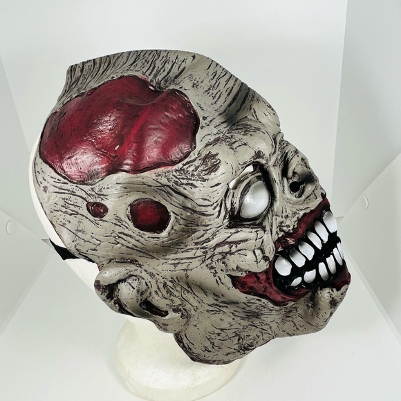California Costume Collections Zombie Skeleton Bloody Horror Face Mask Vinyl - Picture 2 of 6